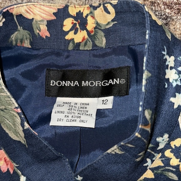 Vintage 80’s Donna Morgan women’s , timeless floral 2 piece skirt suit size 12 - Picture 14 of 16